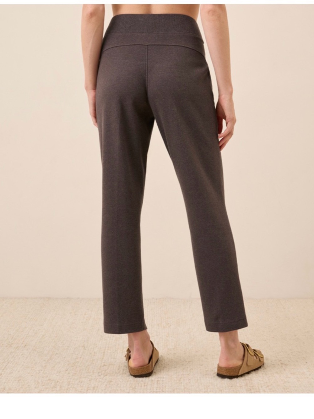Pact Organic  Airplane Tapered Leg Pant Chocolate Heather - Picture 2 of 9